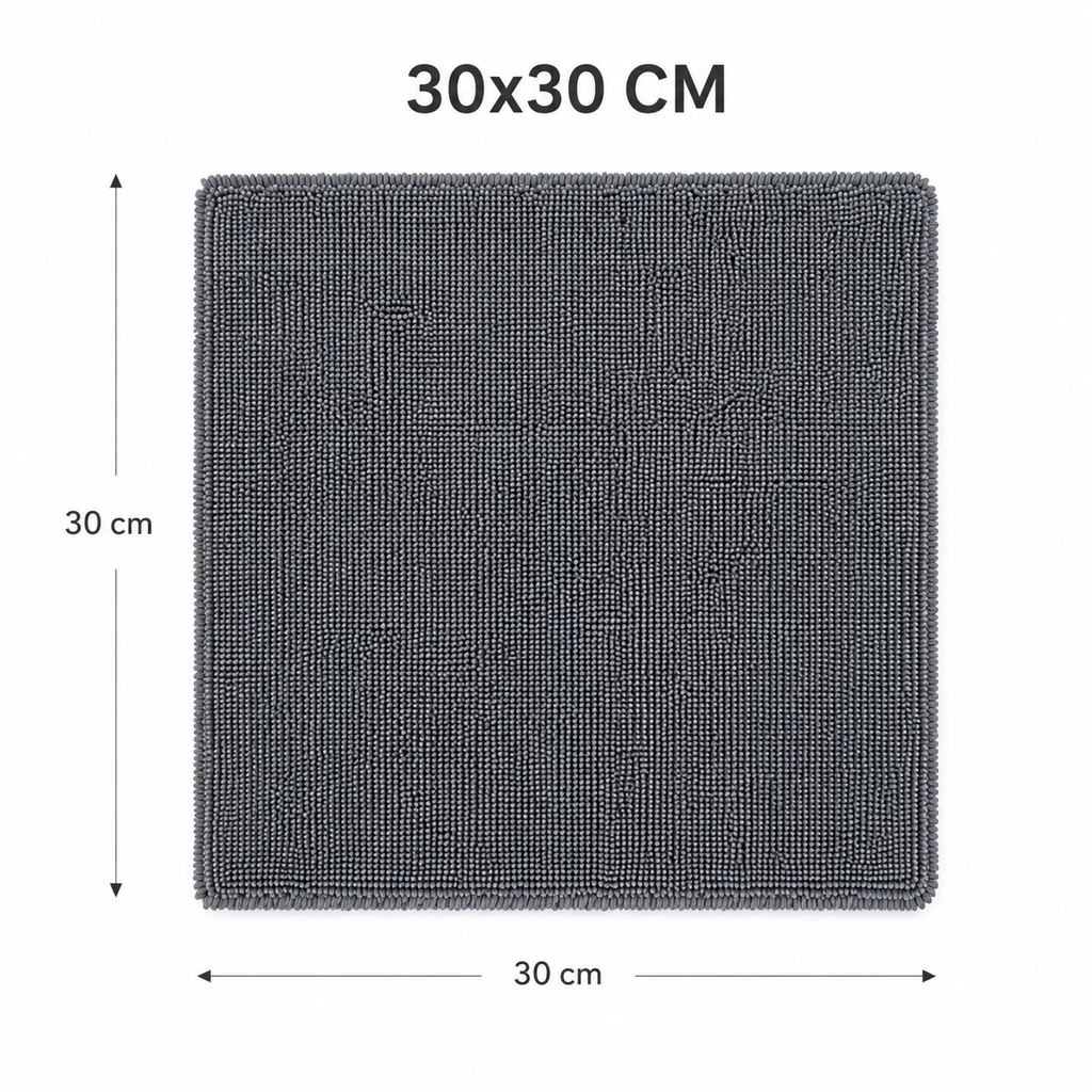 Microvezel doek  – donkergrijs, 350GSM, 31G, 30x30 CM